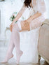 SATINIOR Satin Bow Stockings Women Opaque Thigh High Stockings Over Knee Long Stockings...